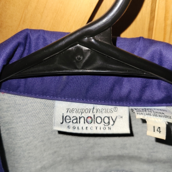 Vintage Newport News Jeanology Jacket Size 14 Y2K Dragon FloralEmbroidered Denim - Picture 4 of 14